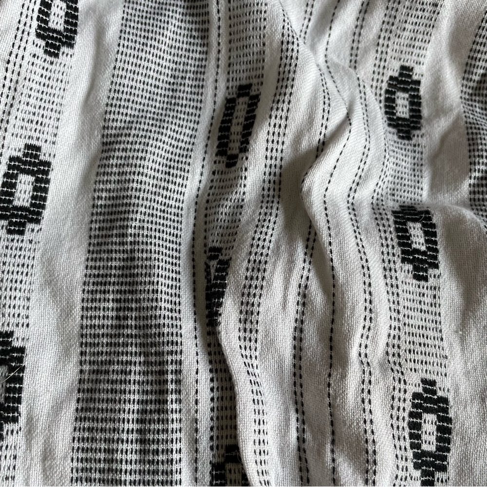STYLE & CO Black & White Beach Linen Rayon Blend Lightweight Cropped Capri Pants - Picture 5 of 10